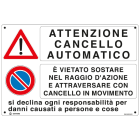 CEMBRE SPA - CEM2615301AR TARG.ALL.VS-I153 200X300 MM.CANCELLO ELE