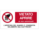 CEMBRE SPA - CEM268200-F-BULK ETICHETTA ADESIVA PER IMPIANTI ELETTRICI, VIETATO APRIRE