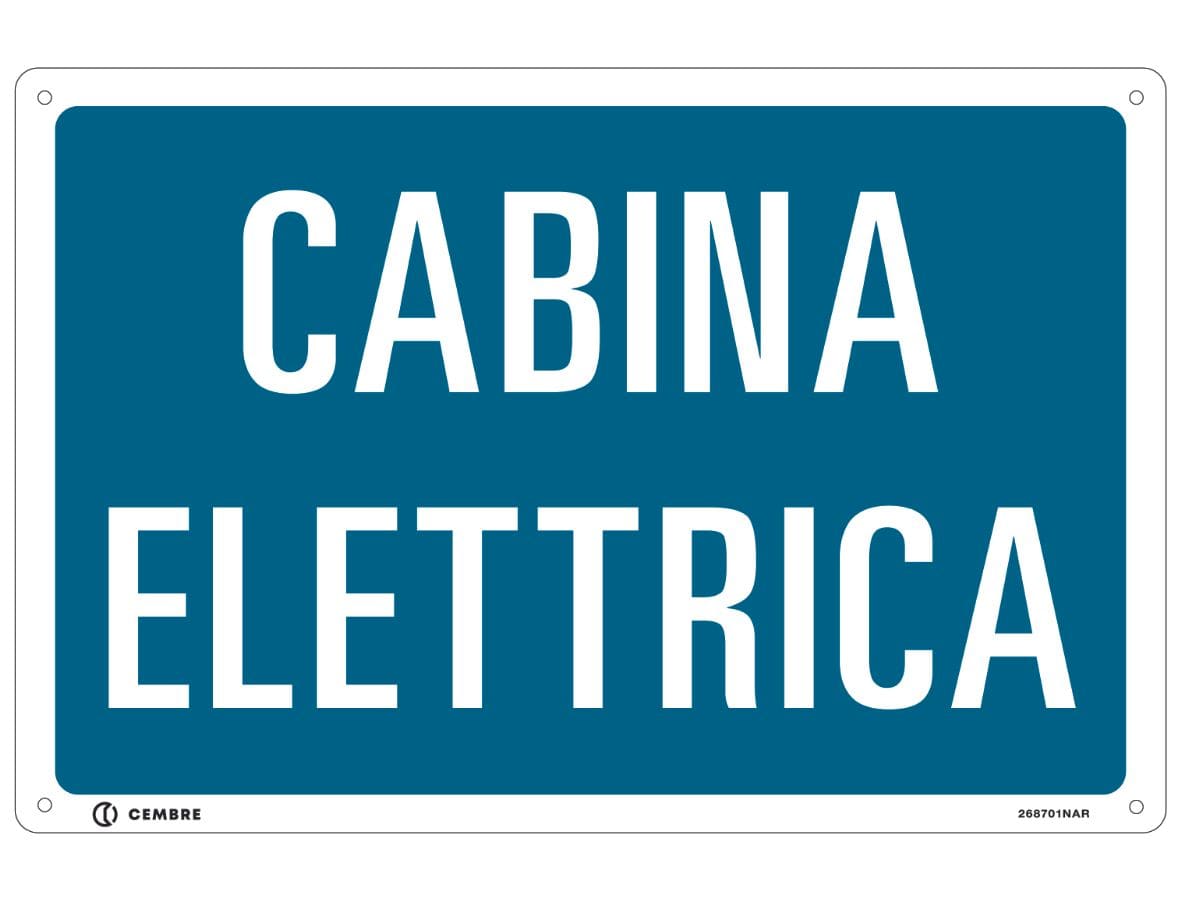 CEMBRE SPA CEM268701NAR TARG.ALL.VS-I87 200X300 MM.CABINA ELETTR