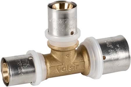 VALSIR - VALVS0170829 PEXAL BRASS T RIDOTTO 20X2 - 26 - 20X2