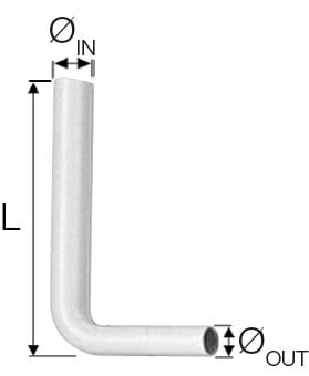 VALSIR VALVS0815201 TUBO DI SCARICO BIANCO 50/44 L.230