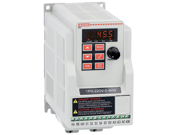 LOVATO - LOVVT104A240 INVERTER MONOF. 0,4KW USCITA TRIF.240VAC