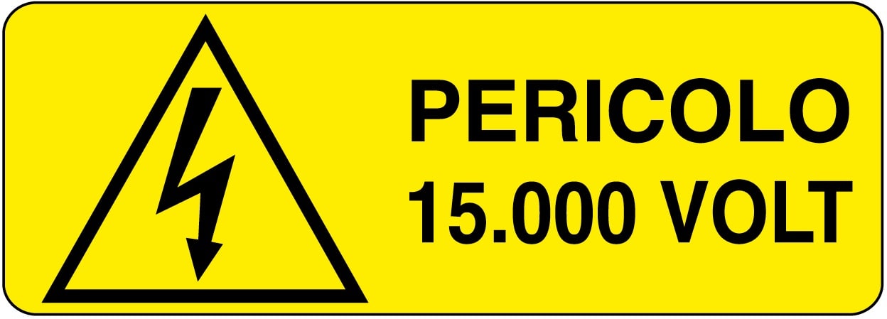 OCMEI SRL - OCMW012-358-AD ETIC.ADES.350X125MM PERICOLO 15.0