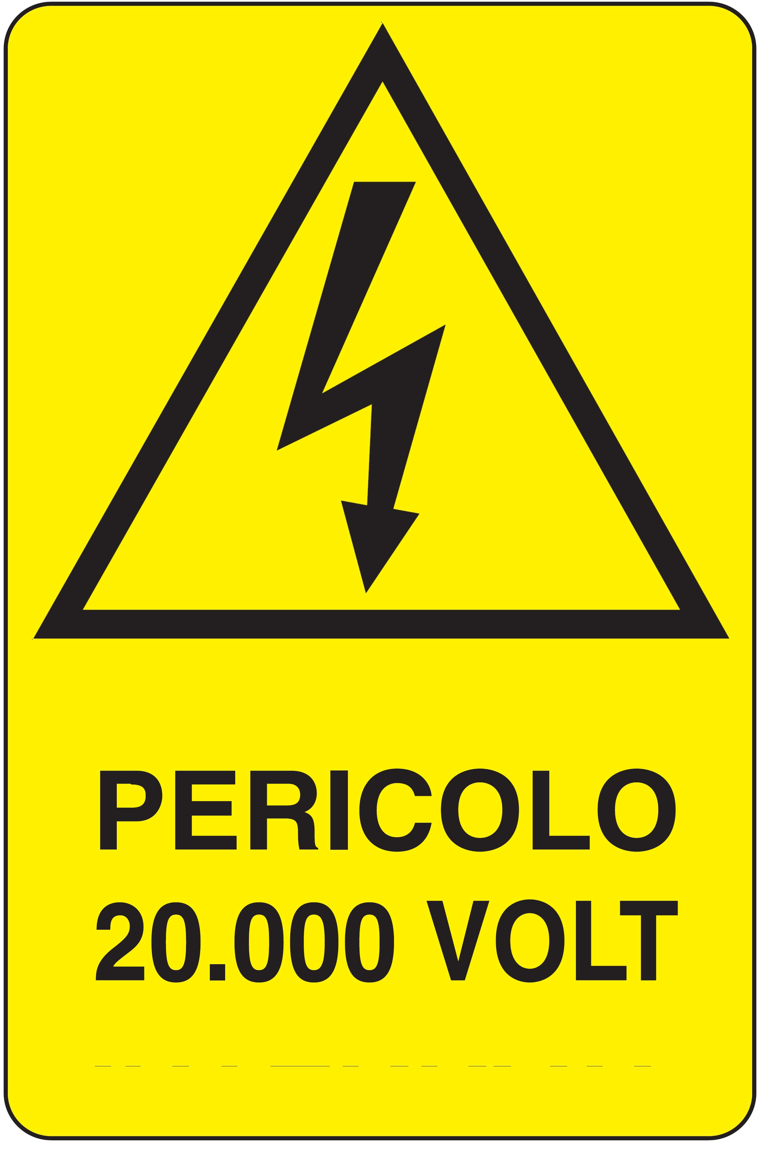 OCMEI SRL OCMW012-361-B CART.330X500MM PERICOLO 20.000