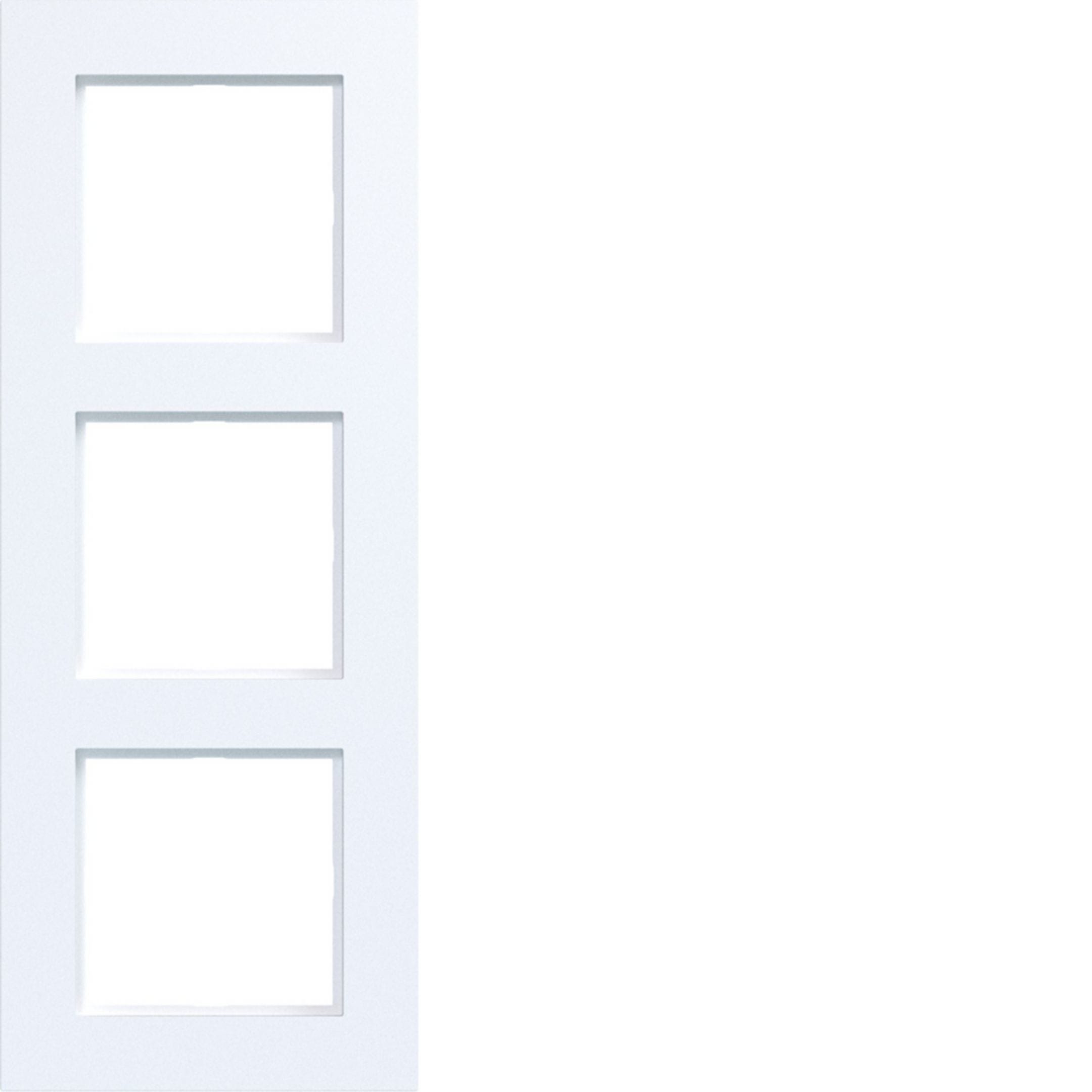 BERKER BRKWAD8300WM CORNICE 3-POSTI, A.8, BIANCO OPACO