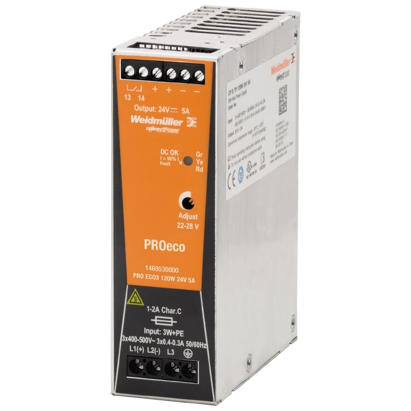 WEIDMULLER WEI1469530000 PRO ECO3 120W 24V 5A