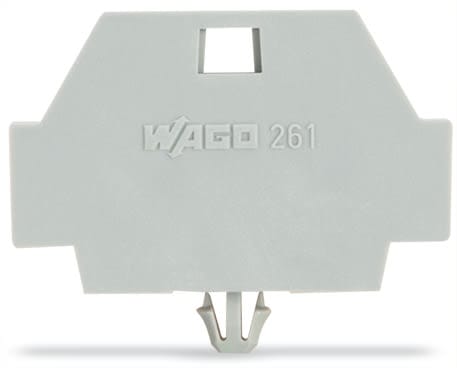 WAGO ITALIA SRL WAG261-371 PIASTRA TERMINALE PIEDE SCATTO GRIGIO