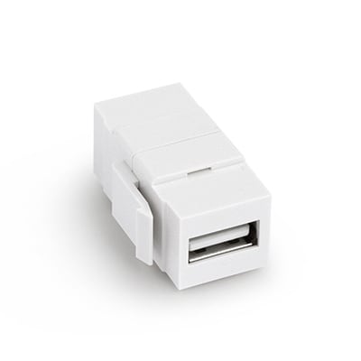ZELIATECH - NPRWPCKEYUSB PRESA KEYSTONE USB F/F, BIANCA