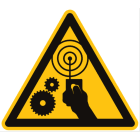 CEMBRE SPA - CEM201803 ETICHETTA ADESIVA DI AVVERTIMENTO WS-RC, SIMBOLO APPARECCHIATURE COMANDATE A DISTANZA, DIMENSIONE 100mm