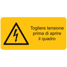 CEMBRE SPA - CEM2455AS001 ETICHETTA ADESIVA DI AVVERTIMENTO, CON SIMBOLO ALTA TENSIONE + TESTO