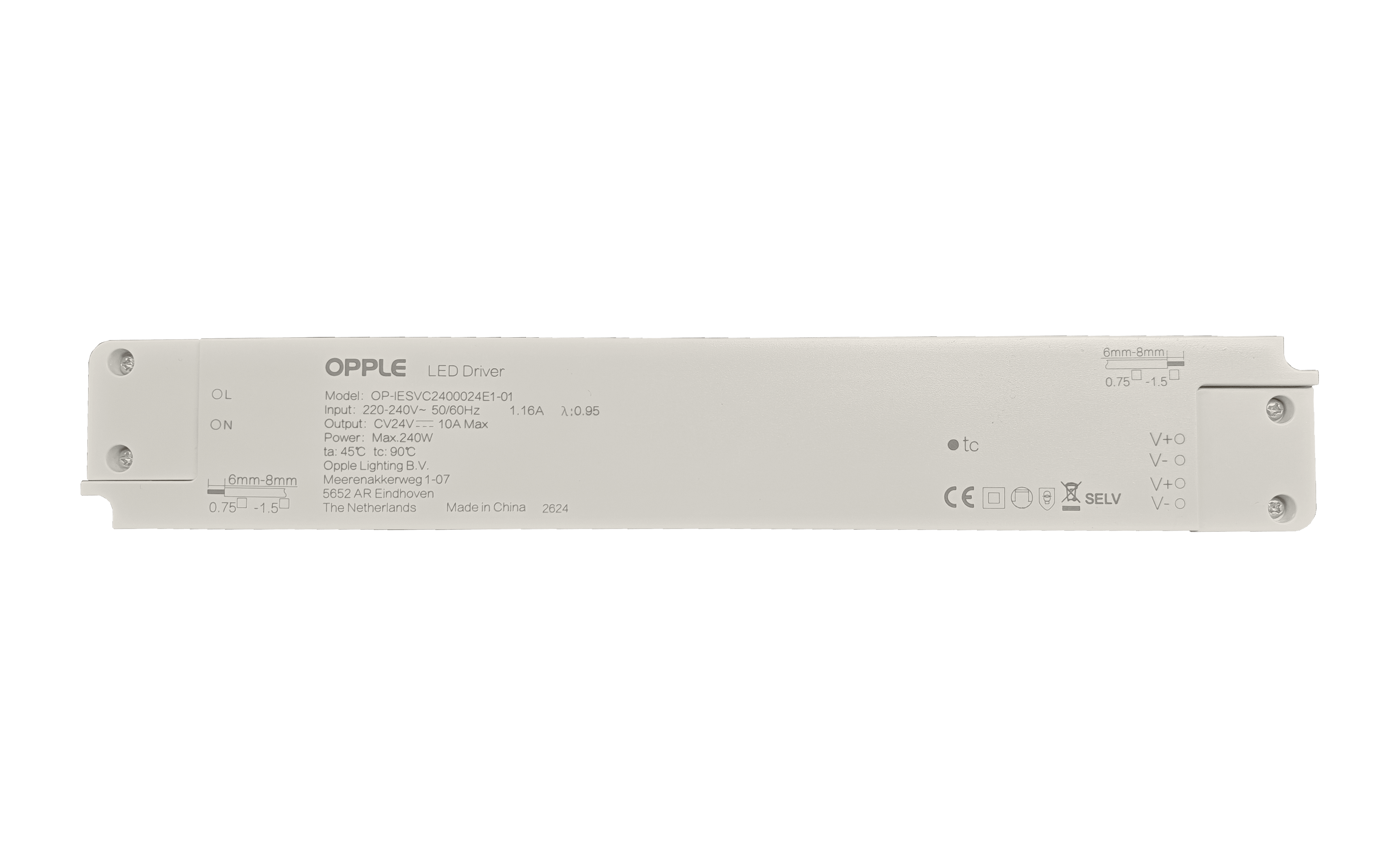 OPPLE LIGHTING BV OPP820009008300 LEDDRIVER 24V-240W
