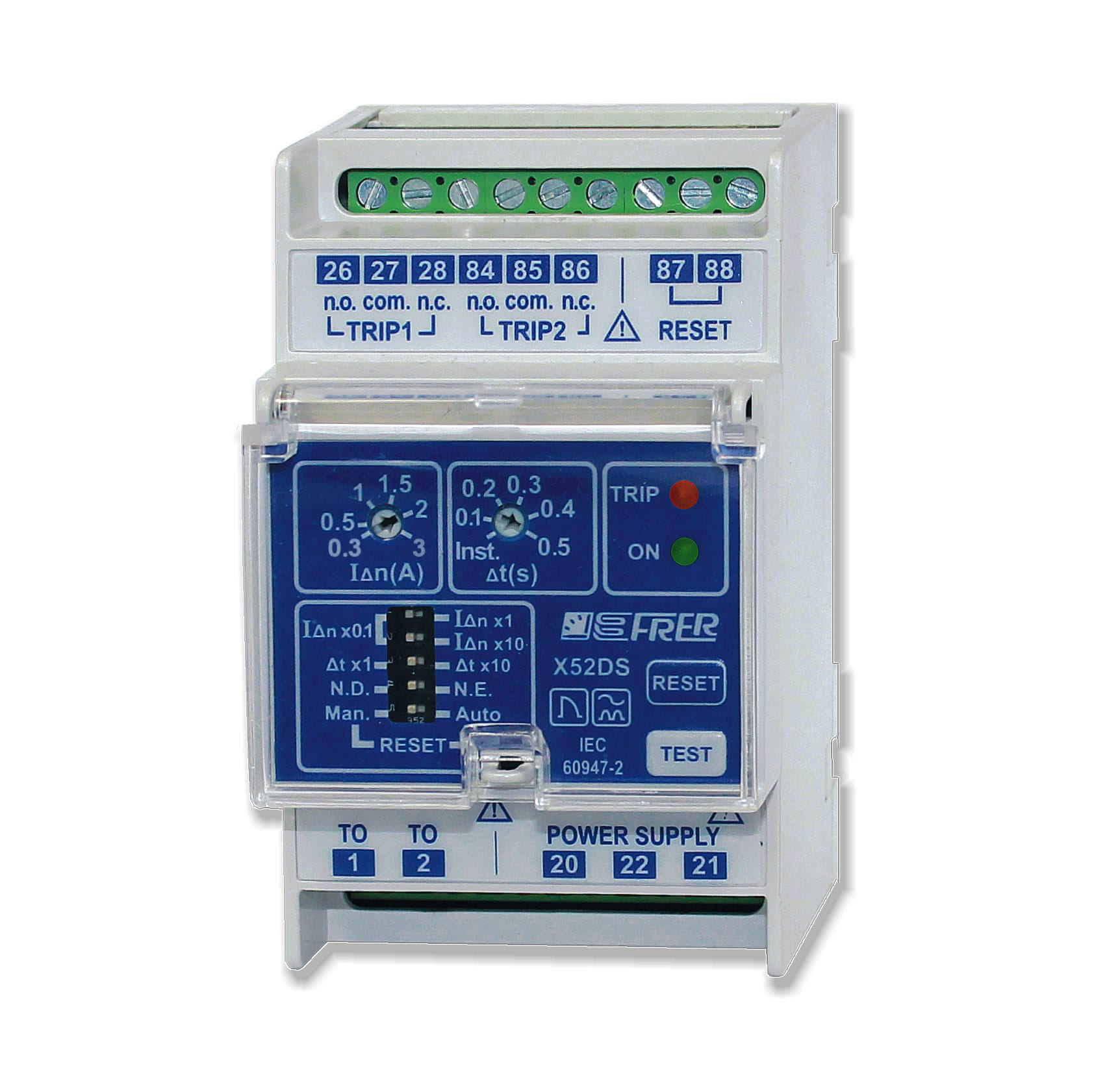FRER SRL FREX52DSX025X20L REL TIPOA 3MOD.DIN 2TRIP A.20 60V