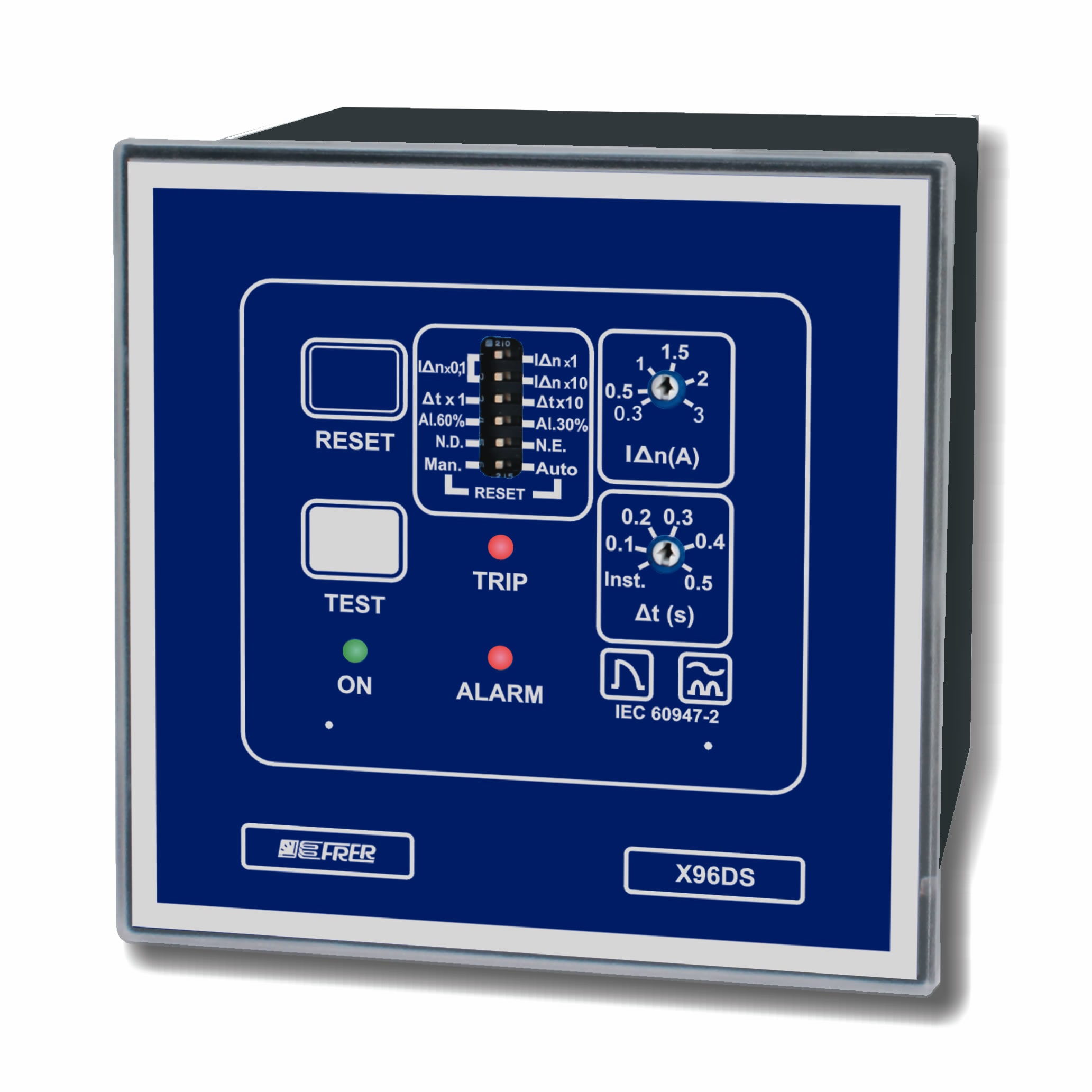 FRER SRL FREX96DSX025X21S REL TIPOA 96X96 2TRIP+ALL A.115-230V