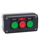 SCHNEIDER ELECTRIC - SNRXALD321 Complete control station, Harmony XALD, XALK, dark grey, flush push buttons 22mm, green MONTEE 1NO red ARRET 1NC green DESCENTE 1NO