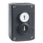 SCHNEIDER ELECTRIC - SNRXALD222H7 Pulsantiera, Harmony, in plastica, grigio scuro, 1 a filo ghiera con marcatura FRECCIA SU 1 a filo ghiera GIÙ, 22 mm, ad impulso, UL CSA