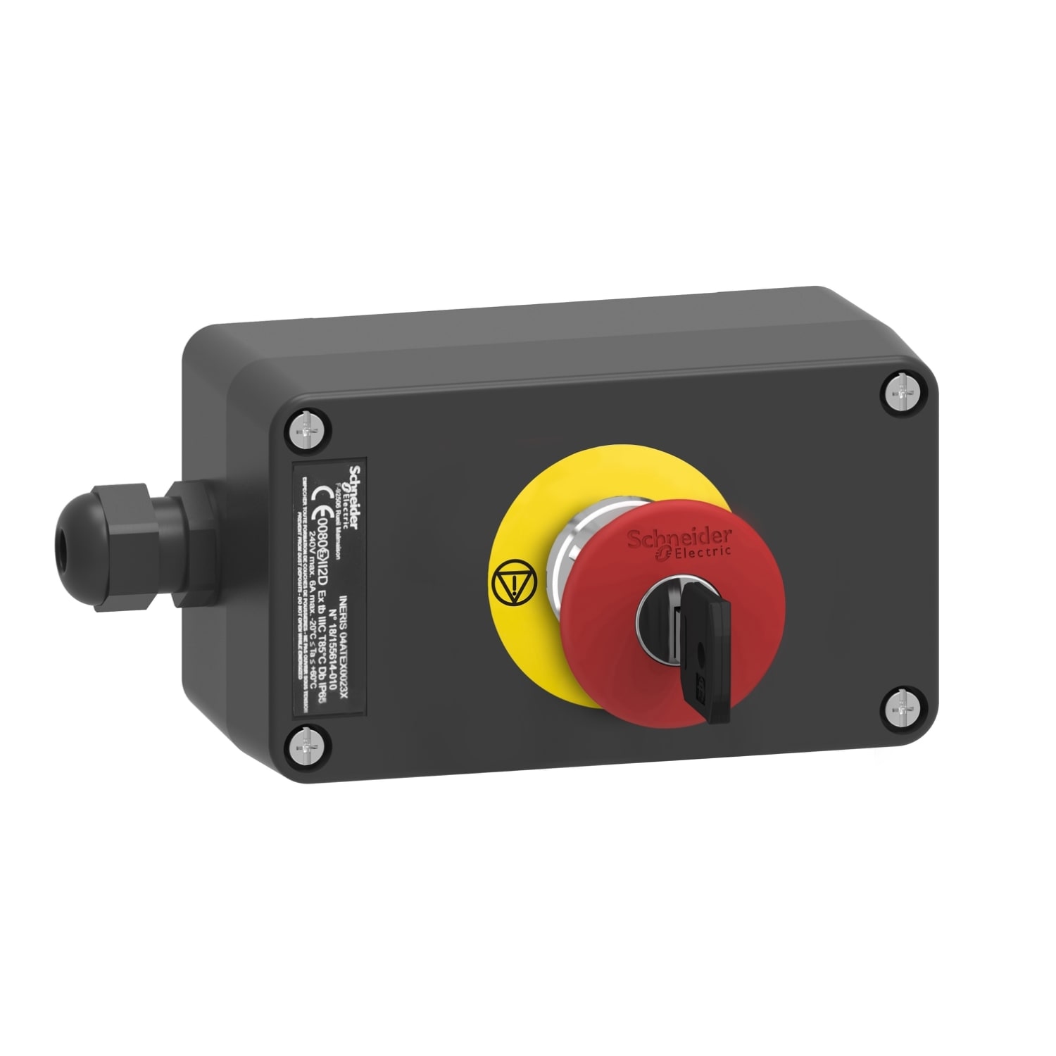 SCHNEIDER ELECTRIC - SNRXAWG188EX Pulsantiera - XAW-G - plastica - 1 NC + 1 NC - rosso - arresto di emergenza