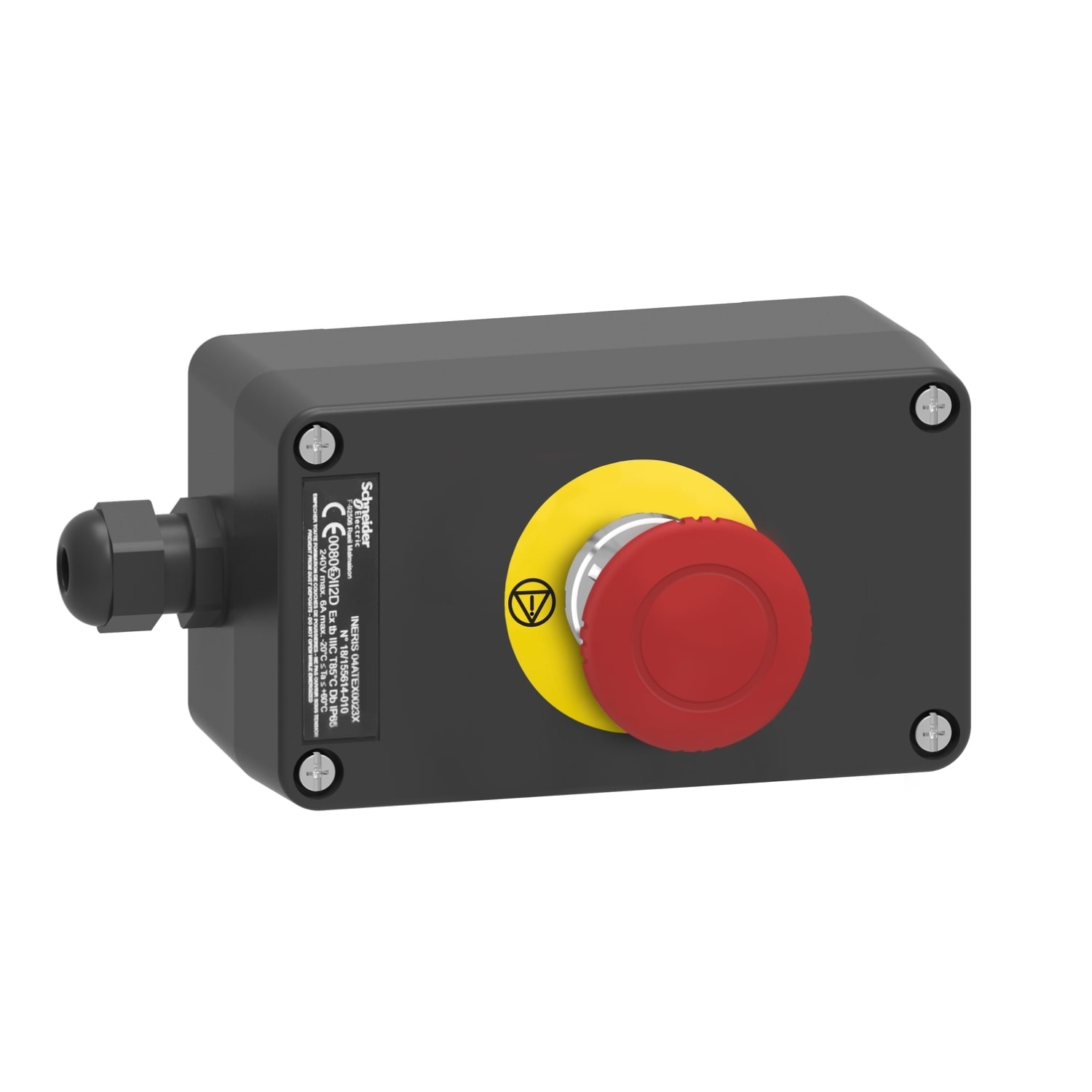 SCHNEIDER ELECTRIC - SNRXAWG198EX Pulsantiera - XAW-G - plastica - 1 NC + 1 NC - rosso - arresto di emergenza