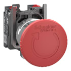 SCHNEIDER ELECTRIC - SNRXB4BS84445 Pulsante arresto di emergenza, Harmony XB4, metallo, fungo rosso 40 mm, 22 mm, girare per sbloccare, 2NC, contatti Push-in