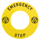 SCHNEIDER ELECTRIC SNRZBY9330T ETICHETTA EMERGENCY STOP