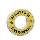 SCHNEIDER ELECTRIC - SNRZBY9W2G630 ETICHETTA LUM. 120V ARRESTO DI EMERGENZA
