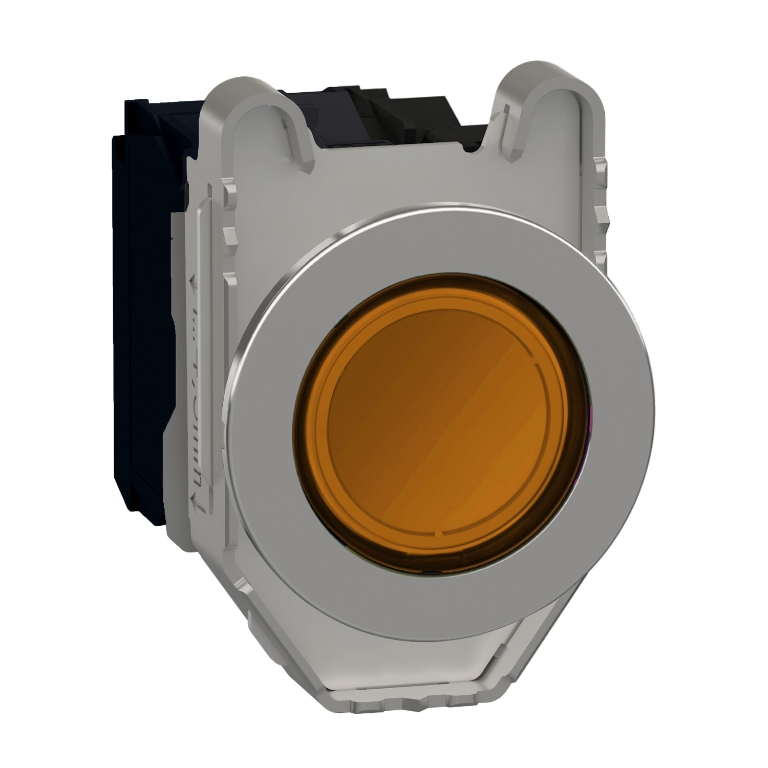 SCHNEIDER ELECTRIC - SNRXB4FW35G5 Pulsante luminoso arancione filopannello LED universale 120VAC 1NO+1NC- Ø30