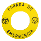 SCHNEIDER ELECTRIC SNRZBY9430T ETICHETTA GIALLA PARADA DE EMERGENCIA