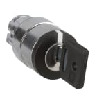 SCHNEIDER ELECTRIC - SNRZB4BG0F022 Head for key selector switch, Harmony XB4, black 22mm 3 positions, special key, chromium plated metal bezel, key withdrawal in any position