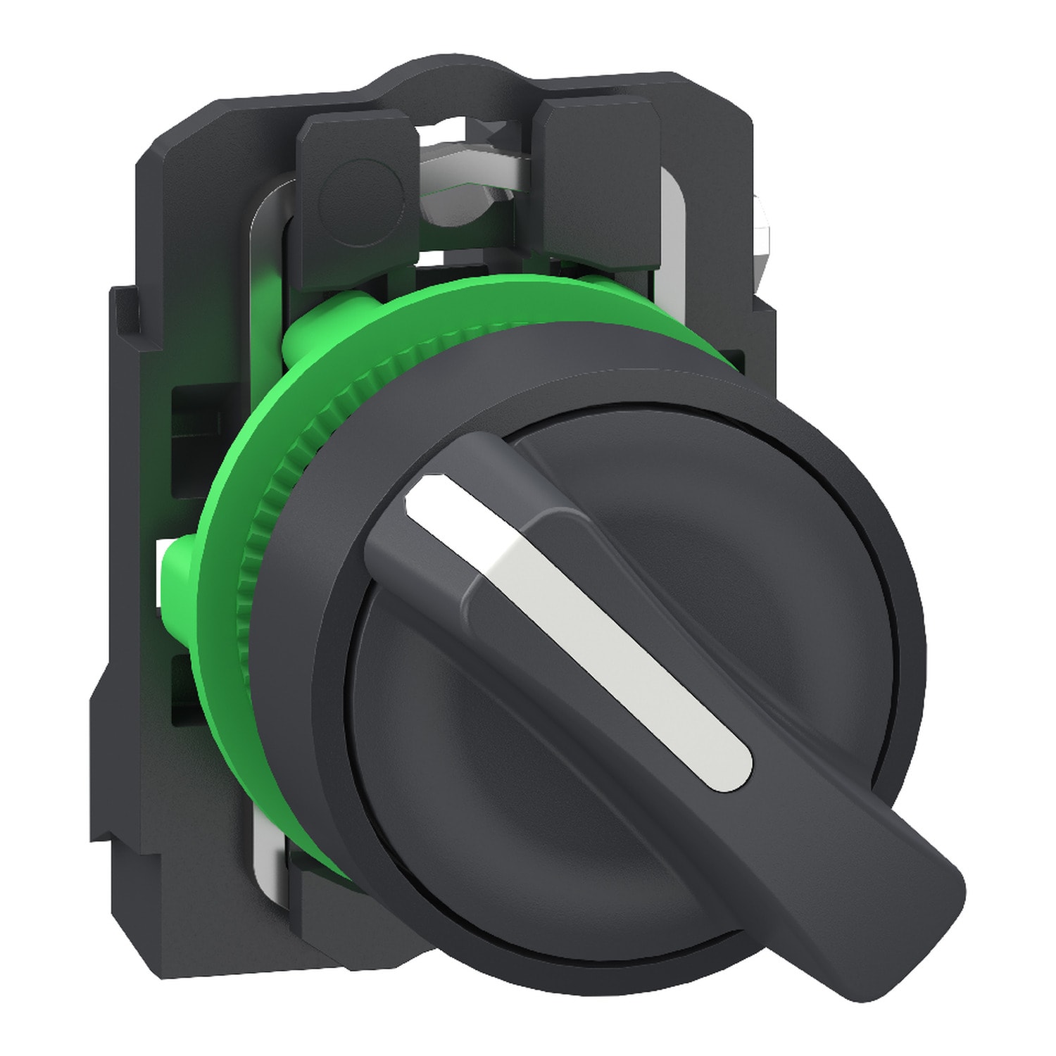 SCHNEIDER ELECTRIC - SNRXB5AD215 Selettore a leva, Harmony XB5, plastica, nero, 22 mm, 2 posizioni, fisso, 1 NO, contatti Push-in