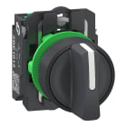 SCHNEIDER ELECTRIC - SNRXB5AD335 Selettore a leva, Harmony XB5, plastica, nero, 22 mm, 3 posizioni, fisse, 2 NO, contatti Push-in