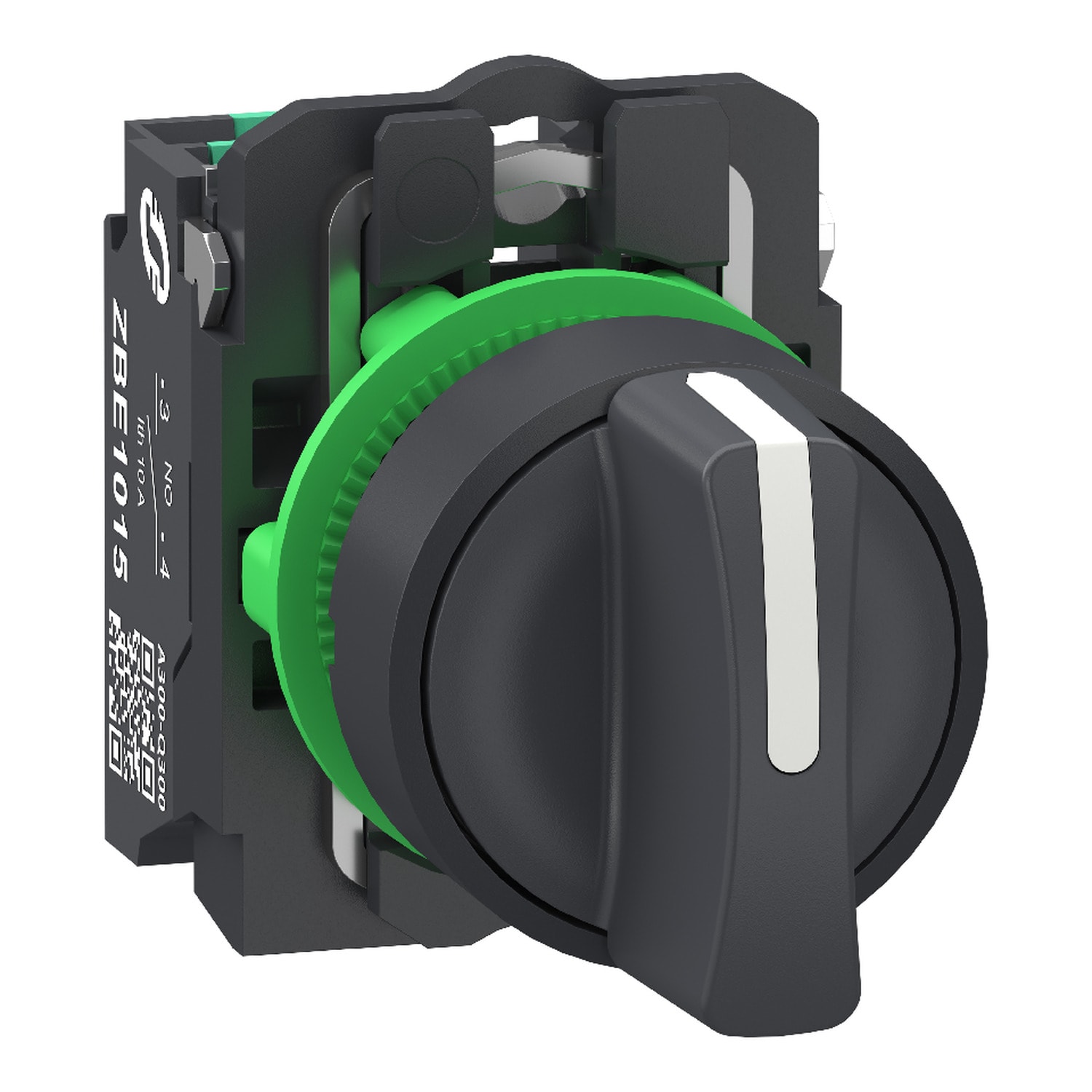 SCHNEIDER ELECTRIC - SNRXB5AD535 Selettore a leva, Harmony XB5, plastica, nero, 22 mm, 3 posizioni, con ritorno al centro, 2NO, contatti Push-in