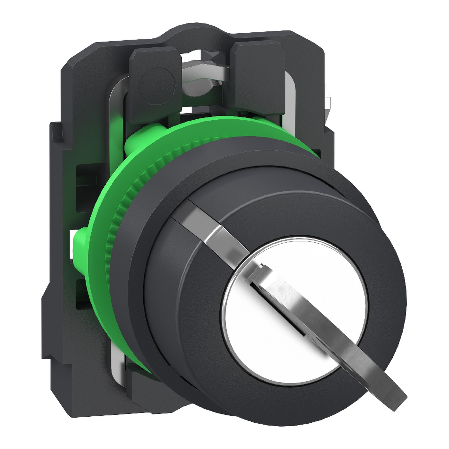 SCHNEIDER ELECTRIC - SNRXB5AG615 Selettore a chiave, Harmony XB5, plastica, nero, 22 mm, chiave 455, 2 pos, con ritorno da destra a sinistra, 1 NO, contatti Push in