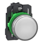 SCHNEIDER ELECTRIC - SNRXB5AVB15 Lampada spia, Harmony XB5, plastica, bianca, 22 mm, LED universale, lente semplice, 24 V AC DC, morsetti Push-in