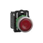 SCHNEIDER ELECTRIC - SNRXB5AW34B5C0 Pulsante luminoso rosso - Ø22 - 24Vac/dc- ghiera grigia- 1NA+1NC- LED universale