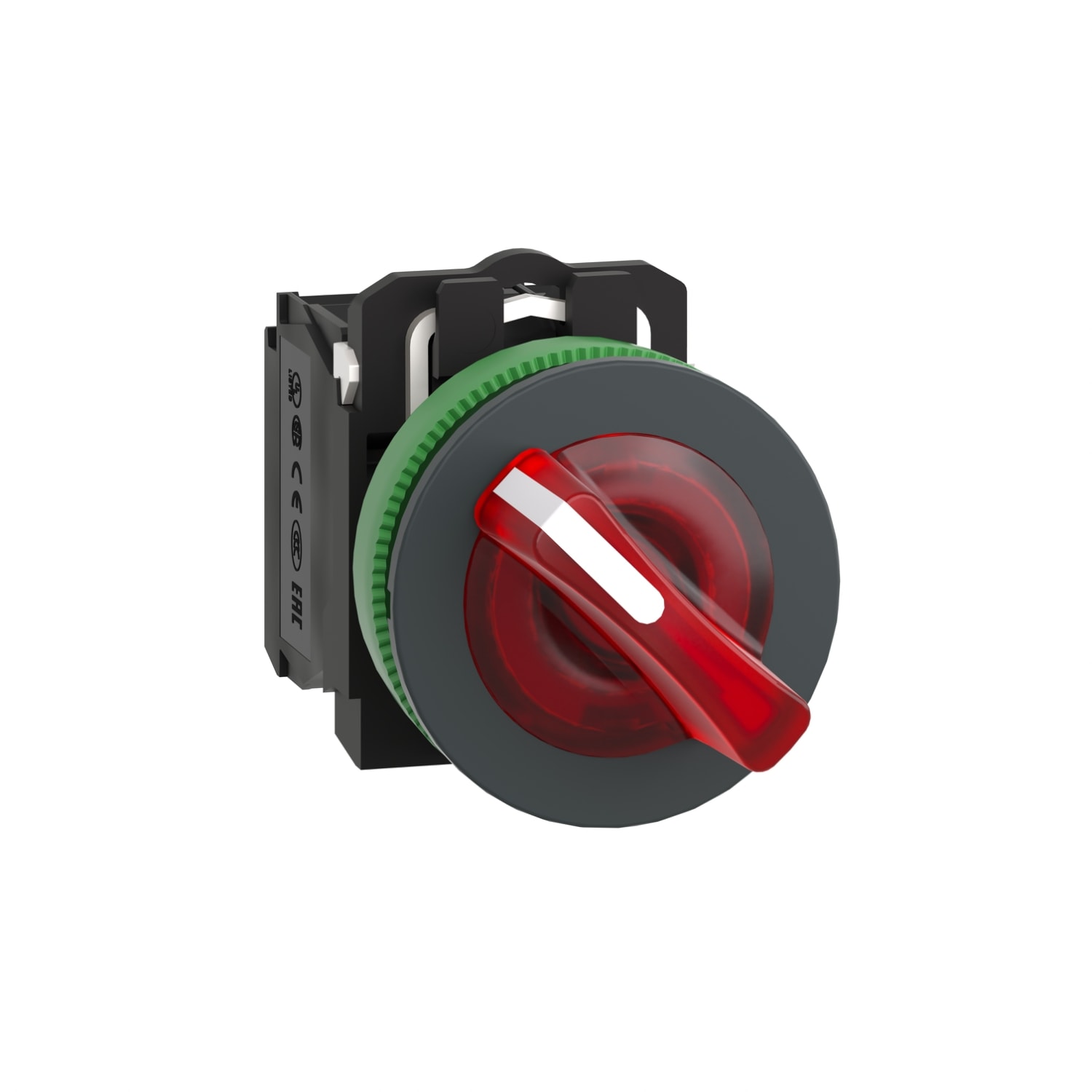 SCHNEIDER ELECTRIC - SNRXB5FK124B5 Selettore luminoso rosso 2 pos.filopannello Ø30 24Vac/dc NO+NC- LED universale