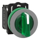 SCHNEIDER ELECTRIC - SNRXB5FK133G5C0 Selettore luminoso verde 3pos.- filopannello - 120Vac - ghiera grigia - Ø30 - LED universale - NO+NC