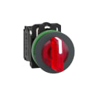SCHNEIDER ELECTRIC - SNRXB5FK134B5 Selettore luminoso rosso 3 pos.filopannello Ø30 24Vac/dc NO+NC- LED universale