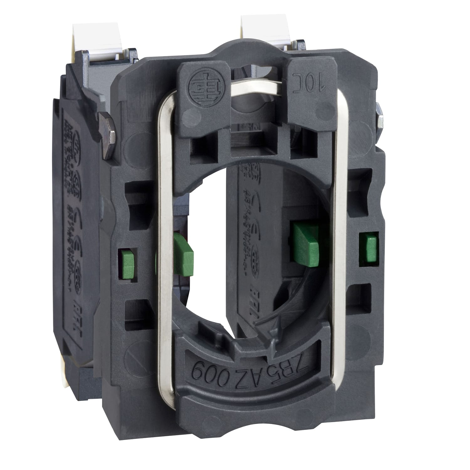 SCHNEIDER ELECTRIC - SNRZB5AZ1035 Corpo contatti, Harmony XB5, contatto singolo, con base di fissaggio, plastica, 2NO, contatti Push-in