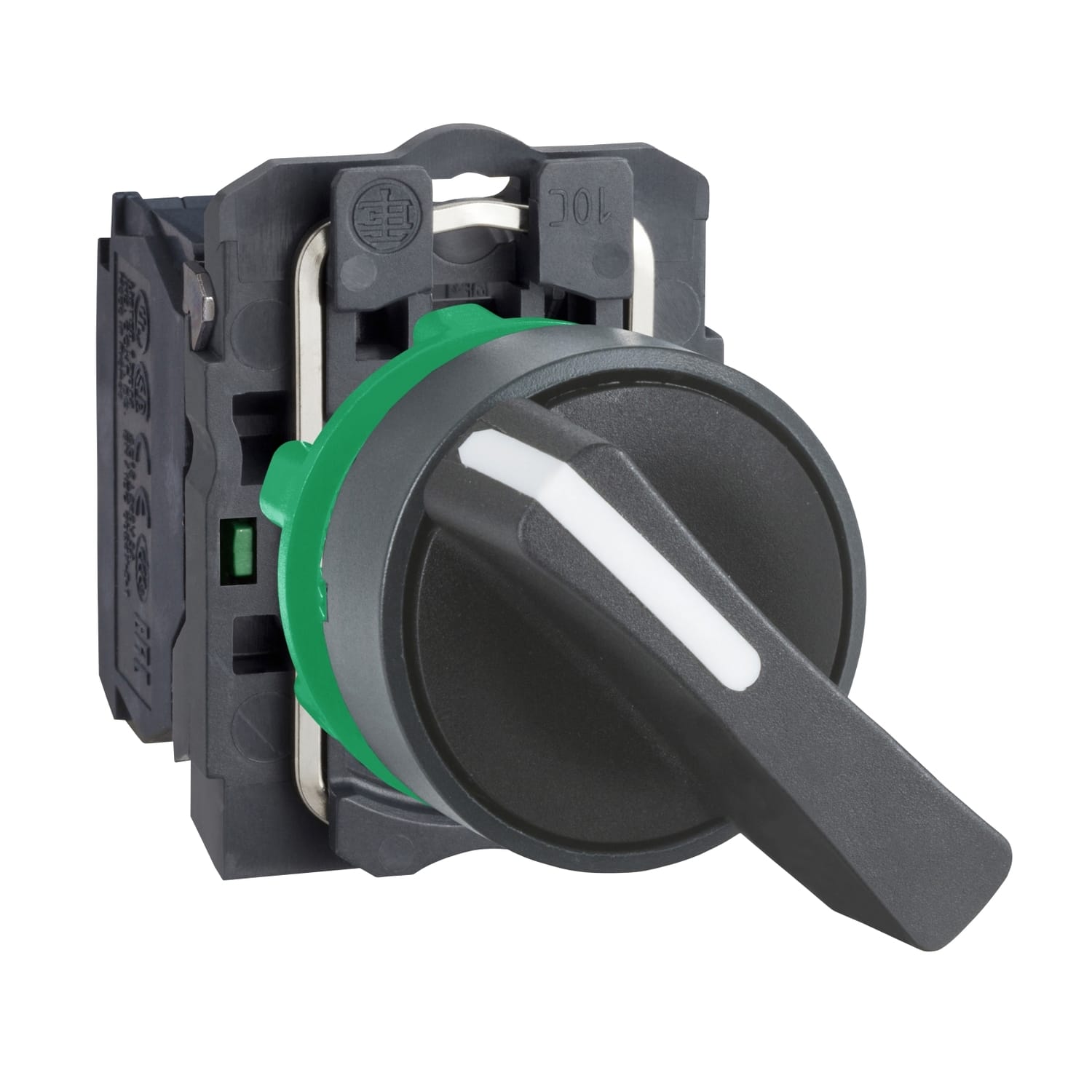 SCHNEIDER ELECTRIC - SNRXB5AJ21 Selettore Ø22 - 2 posizioni - sblocco rotazione - leva LUNGA - nero - 1NO