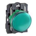 SCHNEIDER ELECTRIC - SNRXB5AV63 Pilot light, Harmony XB5, plastic, green, 22mm, plain lens for BA9s bulb, lt 250V