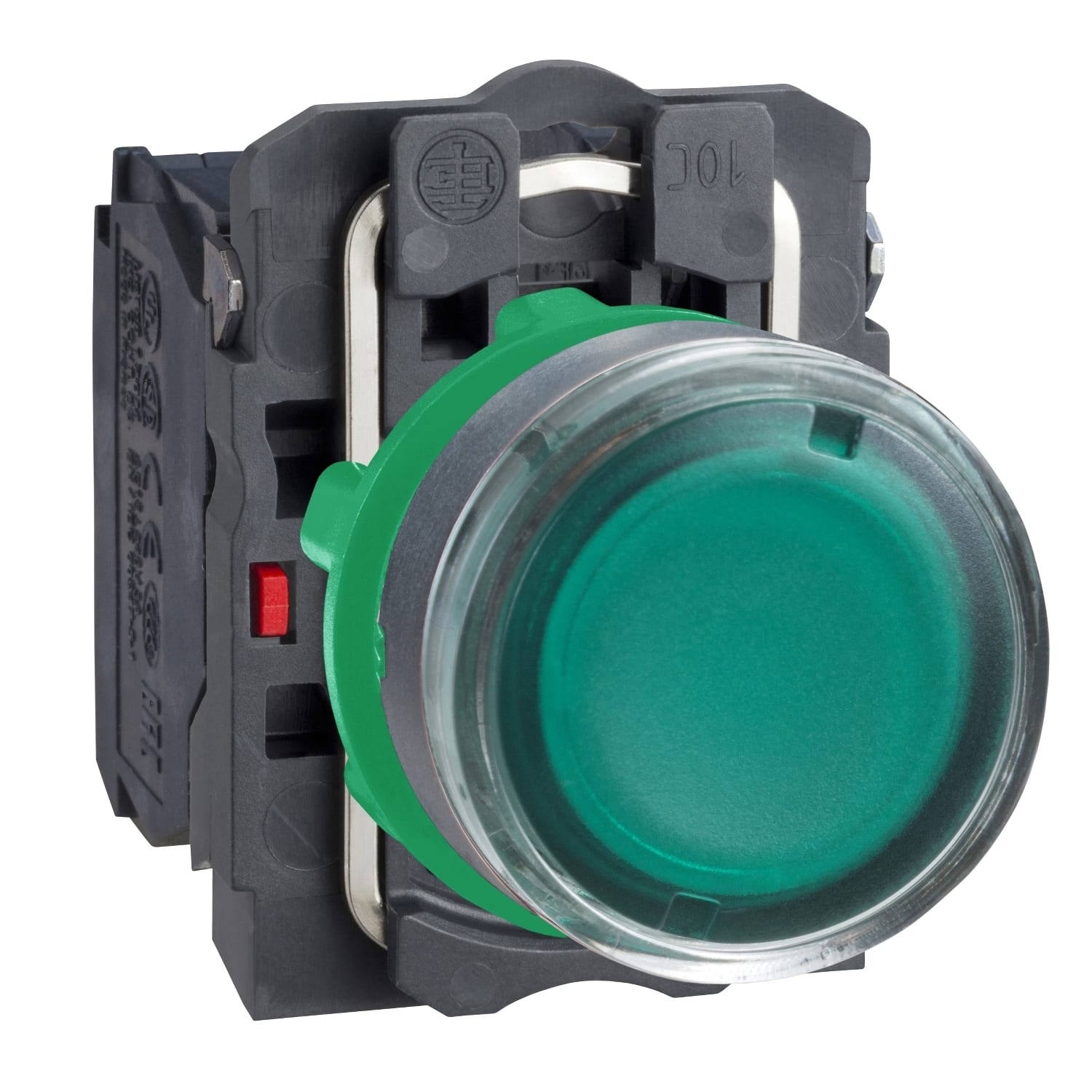 SCHNEIDER ELECTRIC - SNRXB5AW3365 Pulsante luminoso verde Ø22 - filoghiera ad impulso - 250V - 1NA+1NC