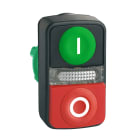 SCHNEIDER ELECTRIC - SNRZB5AW7L3741 Pulsante doppio luminoso ø22 verde filo/rosso sporgente con marcatura