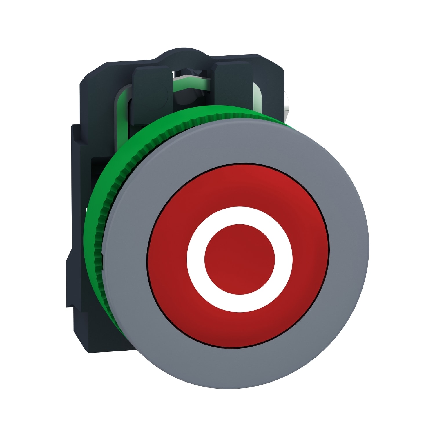 SCHNEIDER ELECTRIC - SNRXB5FA4322C0 Puls.rosso sporgente O filopannello ghiera grigio - Ø30