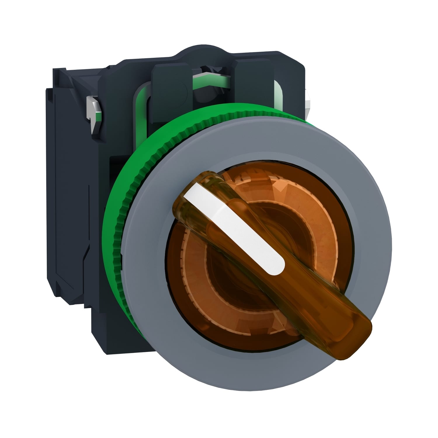 SCHNEIDER ELECTRIC - SNRXB5FK125M5C0 Selett.lum.aranc.2pos.a filo 230V grigio