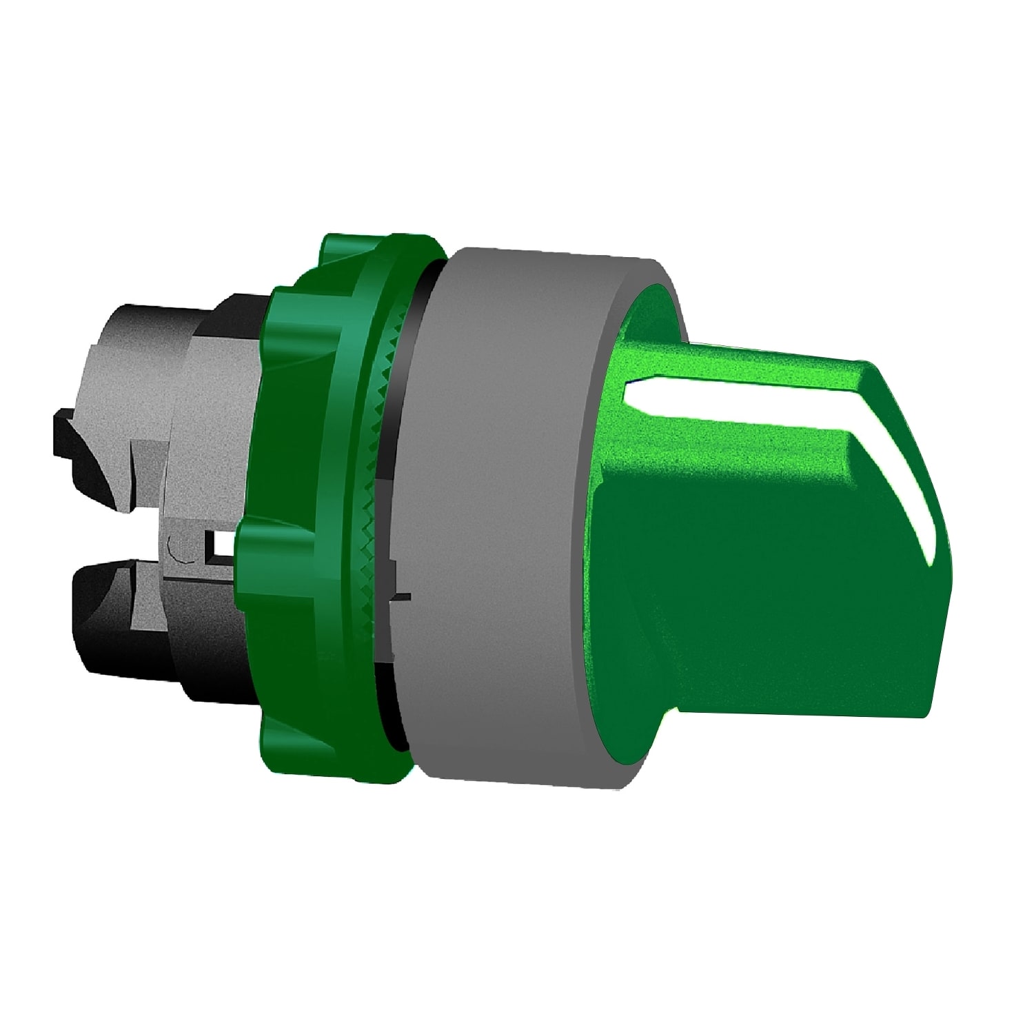 SCHNEIDER ELECTRIC - SNRZB5AD403C0 Testa selettore con leva verde 2pos grigio