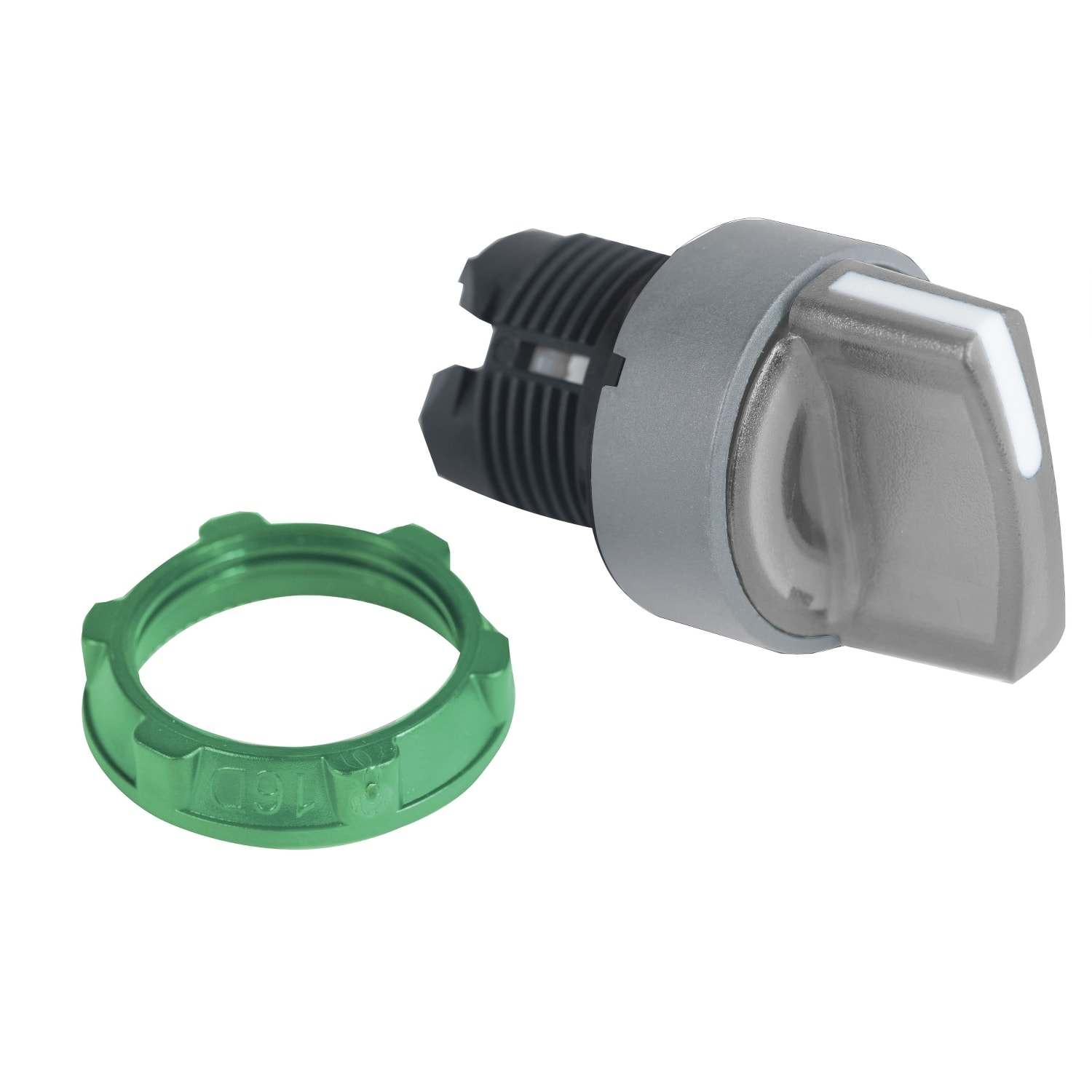 SCHNEIDER ELECTRIC - SNRZB5AK1413C0 Testa selettore luminoso bianco ghiera grigia- per LED universale- Ø22