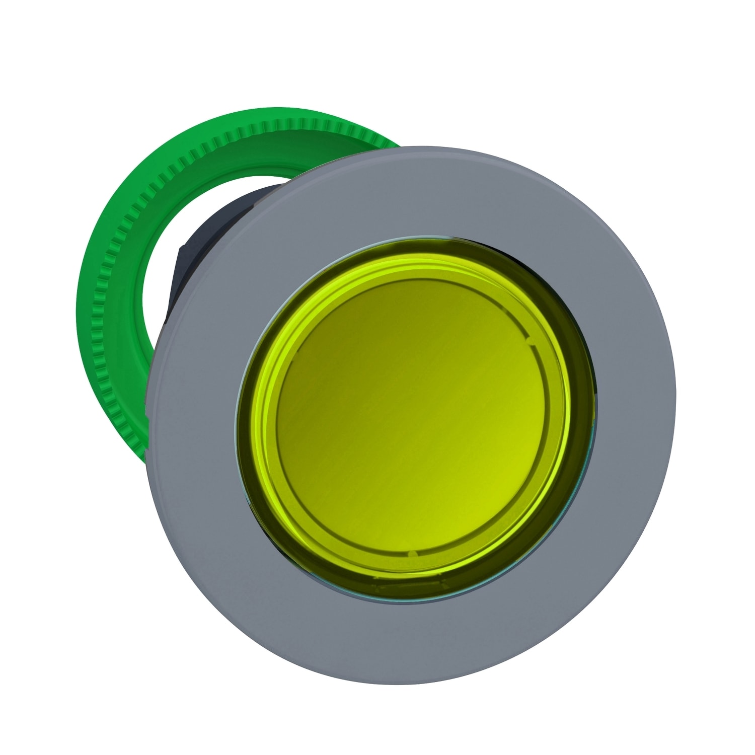 SCHNEIDER ELECTRIC - SNRZB5FH083C0 Testa pulsante luminoso giallo aggancio filopannello- per LED universale- Ø30