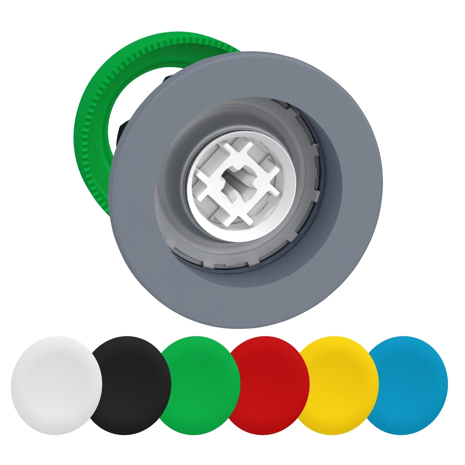 SCHNEIDER ELECTRIC - SNRZB5FA9C0 TESTA PULSANTE 6 CAPSULE A FILO GRIGIO