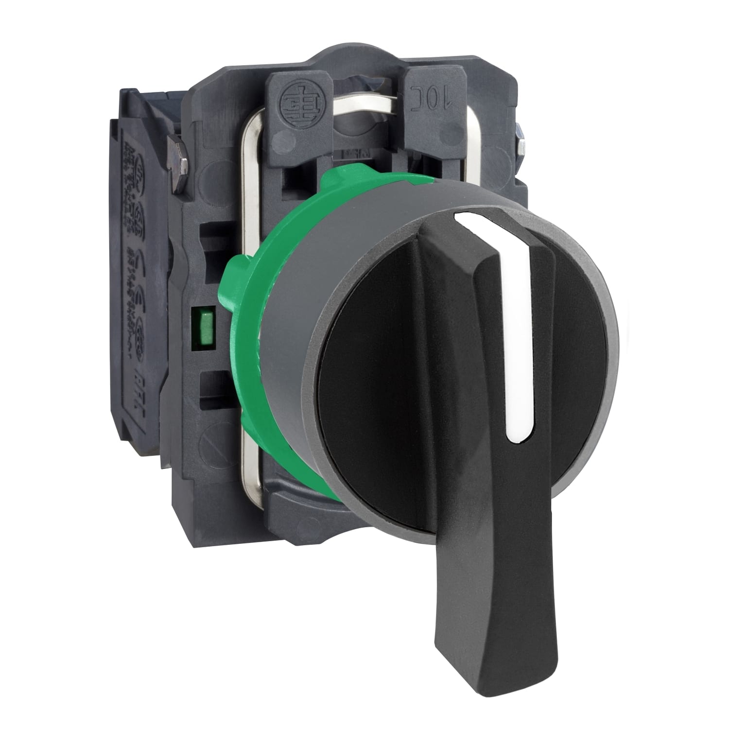 SCHNEIDER ELECTRIC - SNRXB5AJ53C0 Selettore leva 3pos. 2NO ghiera grigia