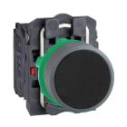 SCHNEIDER ELECTRIC - SNRXB5AA25C0 PULSANTE NERO NO+NC GHIERA GRIGIA
