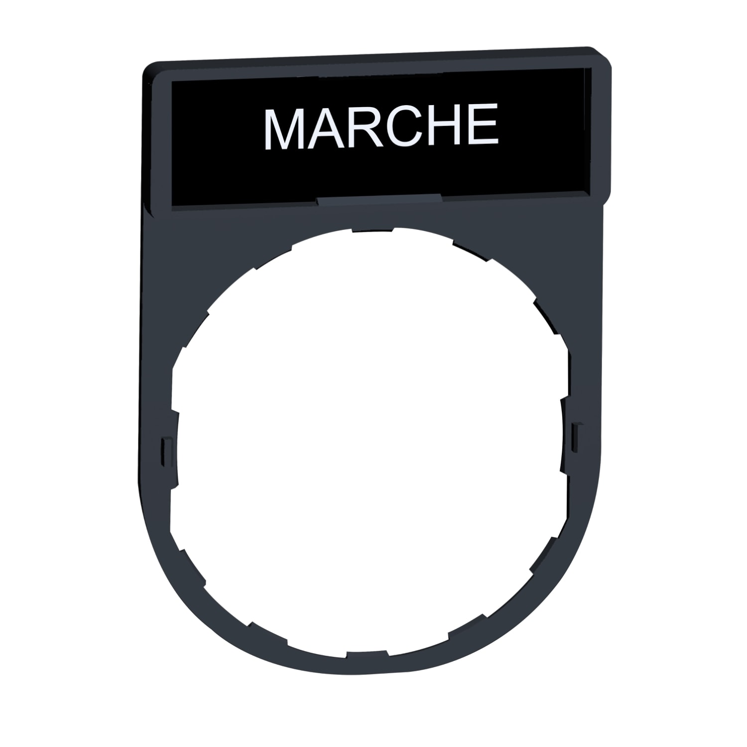 SCHNEIDER ELECTRIC - SNRZBY2103 Porta etichetta 30 X 40mm - per unità Ø22 - con etichetta MARCIA